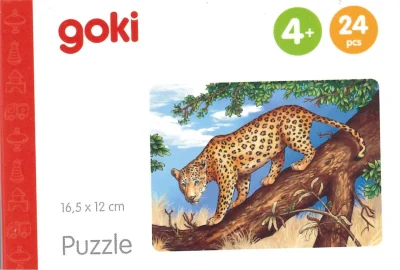 Obrázek k produktu Dřevěné puzzle Africká zvířata: Jaguár 24 dílků