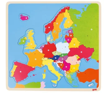 Obrázek k produktu Dřevěné puzzle Mapa Evropy 35 dílků