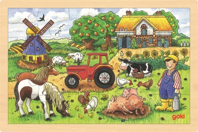 Obrázek k produktu Dřevěné puzzle Farma pana Millera 24 dílků