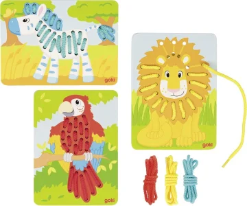 Obrázek k produktu Provlékací obrázky - papoušek, lev a zebra