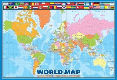 Obrázek k produktu Puzzle Mapa světa 100 dílků