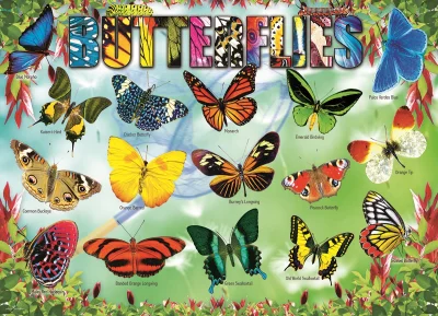 Obrázek k produktu Puzzle Zahradní motýli 100 dílků