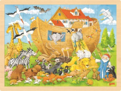 Obrázek k produktu Dřevěné puzzle Noemova archa 96 dílků