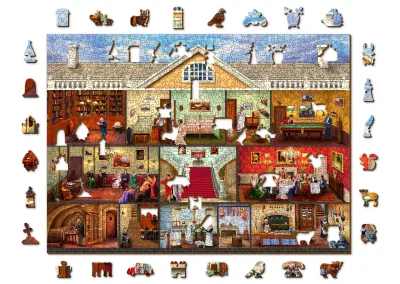 Obrázek k produktu Dřevěné puzzle Viktoriánské sídlo 2v1, 1010 dílků EKO