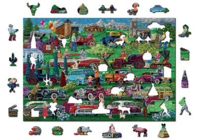 Obrázek k produktu Dřevěné puzzle Veteráni 2v1, 505 dílků EKO