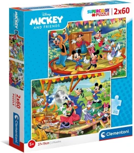 Obrázek k produktu Puzzle Mickey a přátelé 2x60 dílků