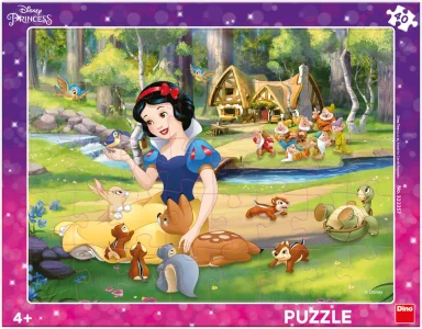 Obrázek k produktu Puzzle Sněhurka a zvířátka 40 dílků