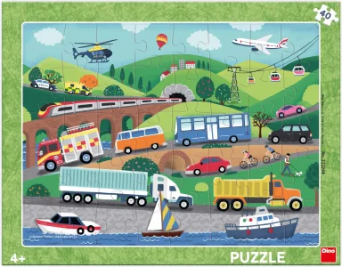 Obrázek k produktu Puzzle Dopravní prostředky 40 dílků