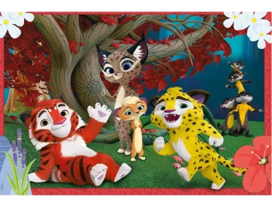 Obrázek k produktu Puzzle Leo a Tig v lese MAXI 60 dílků