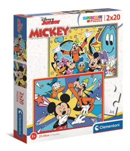 Obrázek k produktu Puzzle Mickey se baví s kamarády 2x20 dílků