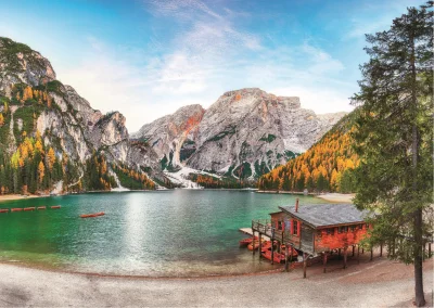 Obrázek k produktu Puzzle Jezero Braies na podzim, Itálie 3000 dílků