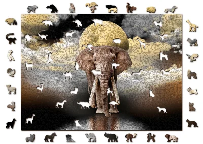 Obrázek k produktu Dřevěné puzzle Sloní sny 2v1, 1010 dílků EKO