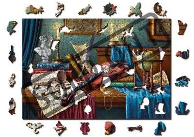 Obrázek k produktu Dřevěné puzzle Houslový hudební stůl 2v1, 505 dílků EKO