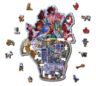 Obrázek k produktu Dřevěné puzzle Tajuplná zahradní konev 250 dílků EKO