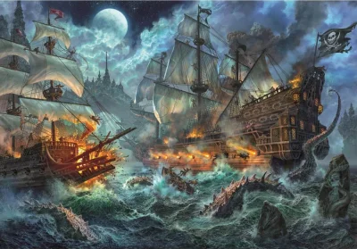 Obrázek k produktu Puzzle Pirátská bitva 6000 dílků
