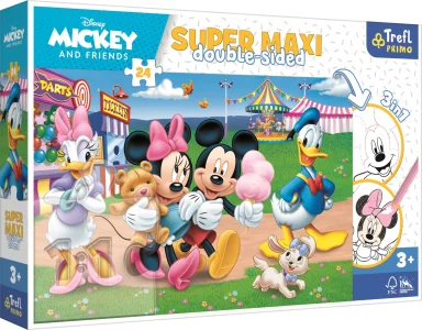 Obrázek k produktu Oboustranné puzzle Mickey Mouse: Na pouti SUPER MAXI 24 dílků