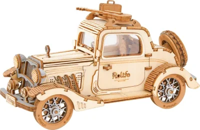 Obrázek k produktu Rolife 3D dřevěné puzzle Historický automobil 164 dílků