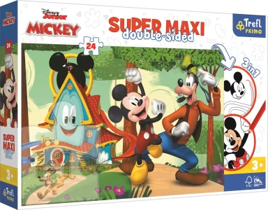 Obrázek k produktu Oboustranné puzzle Mickeyho klubík SUPER MAXI 24 dílků