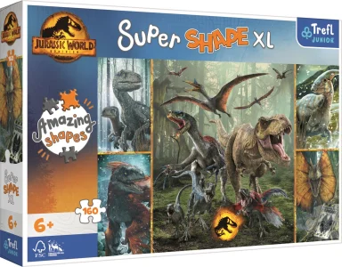 Obrázek k produktu Puzzle Super Shape XL Jurský svět: Neobvyklí dinosauři 160 dílků