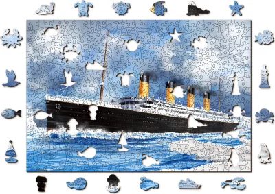 Obrázek k produktu Dřevěné puzzle Titanic 2v1, 505 dílků EKO
