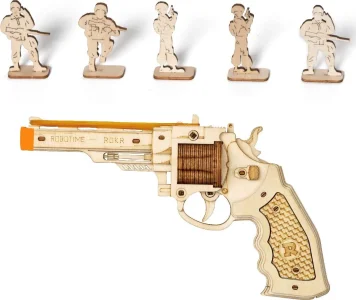 Obrázek k produktu Rokr 3D dřevěné puzzle Revolver Corsac M60 102 dílků