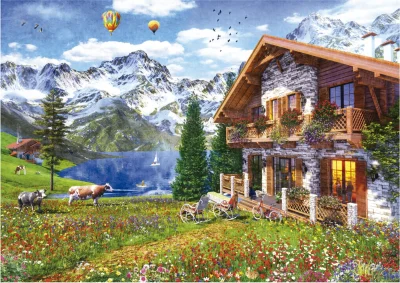 Obrázek k produktu Puzzle Chata v Alpách 4000 dílků