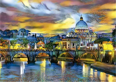 Obrázek k produktu Puzzle Bazilika Sv.Petra a Andělský most 1500 dílků