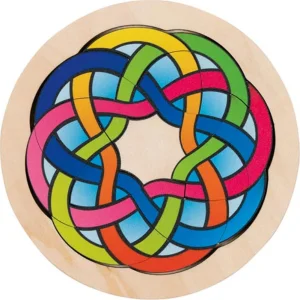 Obrázek k produktu Dřevěné puzzle Hlavolam - kruh 16 dílků