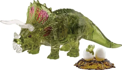 Obrázek k produktu 3D Crystal puzzle Triceratops s mládětem 61 dílků