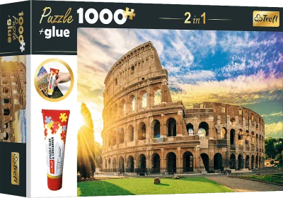 Obrázek k produktu Sada 2v1 puzzle Amfiteátr Fláviův, Řím, Itálie 1000 dílků s lepidlem