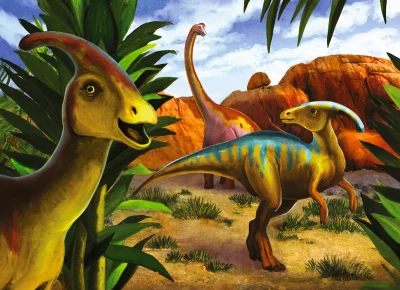 Obrázek k produktu Puzzle Svět dinosaurů: Parasaurolophus 20 dílků