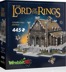 Obrázek k produktu 3D puzzle Pán prstenů: Zlatá síň Edoras 445 dílků