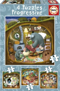 Obrázek k produktu Puzzle Lesní příběhy 4v1 (12,16,20,25 dílků)