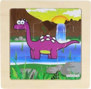 Obrázek k produktu Dřevěné puzzle Dinosaurus: Brontosaurus 9 dílků
