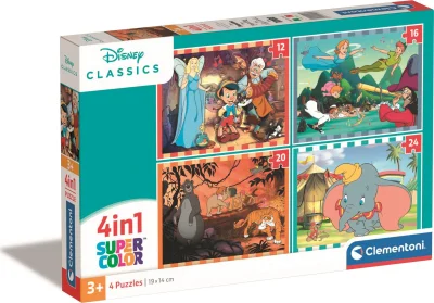 Obrázek k produktu Puzzle Disney klasika 4v1 (12+16+20+24 dílků)