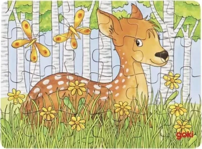 Obrázek k produktu Dřevěné puzzle Lesní zvířátka: Koloušek 24 dílků