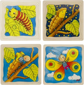 Obrázek k produktu Vývojové dřevěné puzzle Motýl