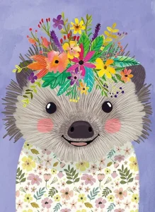 Obrázek k produktu Puzzle Floral Friends: Veselý ježek 500 dílků