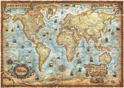 Obrázek k produktu Puzzle Map Art: Svět 2000 dílků