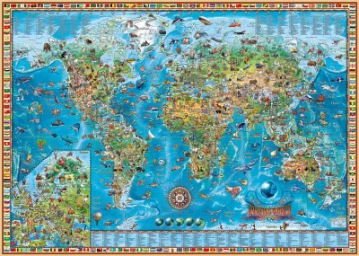 Obrázek k produktu Puzzle Map Art: Úžasný svět 2000 dílků