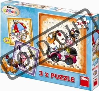 Obrázek k produktu Puzzle Krkouni 3x55 dílků