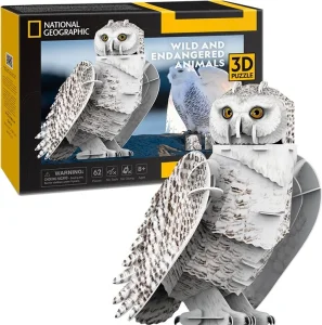 Obrázek k produktu 3D puzzle National Geographic: Sněžná sova 62 dílků