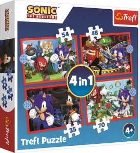 Obrázek k produktu Puzzle Sonic: Dobrodružná jízda 4v1 (35,48,54,70 dílků)
