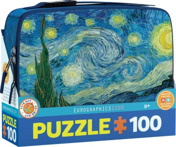 Obrázek k produktu Puzzle ve svačinovém boxu Hvězdná noc 100 dílků