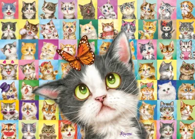 Obrázek k produktu Puzzle Kočičí výrazy 1000 dílků