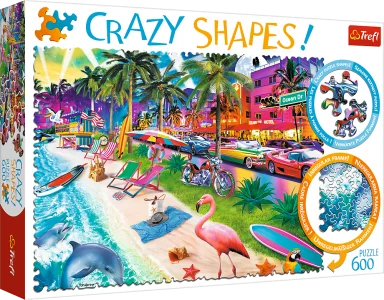 Obrázek k produktu Crazy Shapes puzzle Pláž Miami 600 dílků