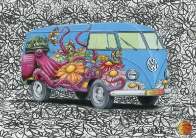 Obrázek k produktu Puzzle Hippies VW 500 dílků