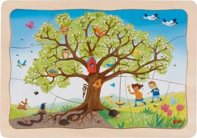 Obrázek k produktu Vícevrstvé puzzle Jabloň v ročních obdobích