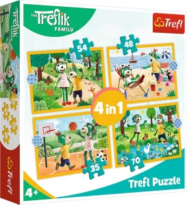 Obrázek k produktu Puzzle Treflíci na dovolené 4v1 (35,48,54,70 dílků)