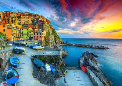 Obrázek k produktu Puzzle Přístav Manarola při západu slunce, Cinque Terre, Itálie 1000 dílků